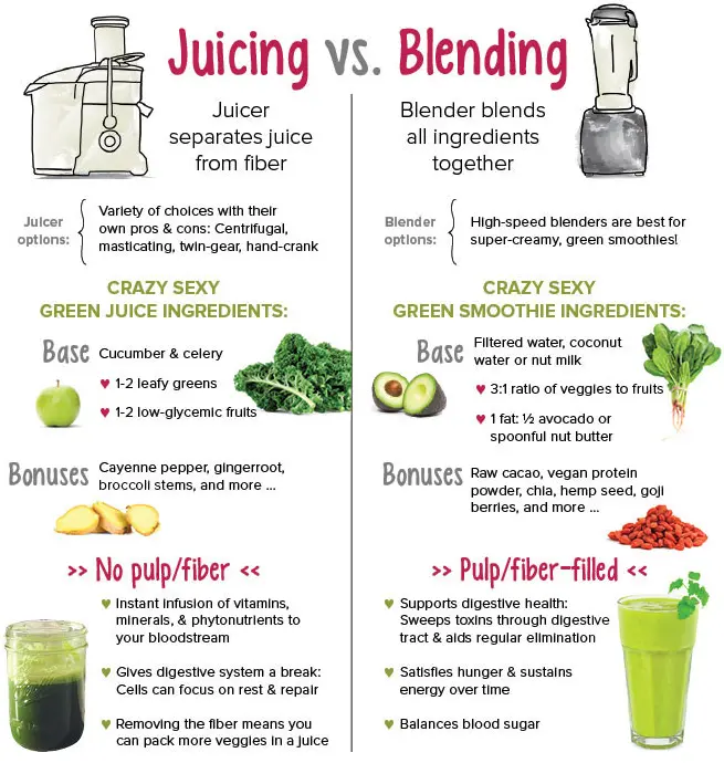 juicer vs blender infographic